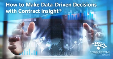 CobbleStone's Contract Insight supports data-driven contract management.
