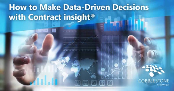 CobbleStone's Contract Insight supports data-driven contract management.