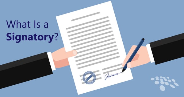 CobbleStone Software answers the question what is a signatory.