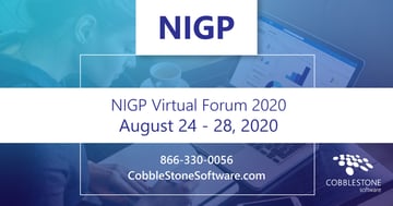 CobbleStone exhibited at NIGP Virtual Forum 2020.
