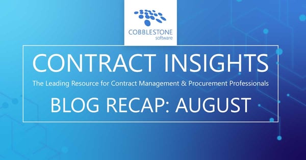 Read CobbleStone's August 2020 blog recap.