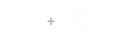 Logos of CobbleStone Software and Google Cloud