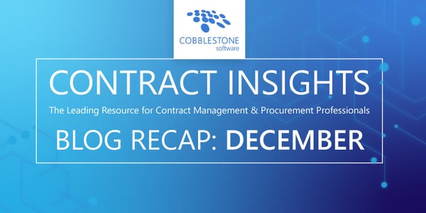 Read CobbleStone's December 2019 blog recap. 