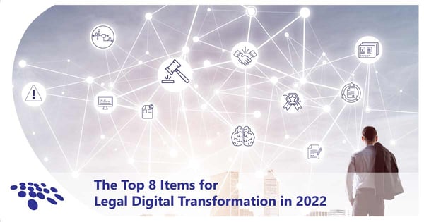 CobbleStone Software presents the top 8 items for legal digital transformation in 2022.