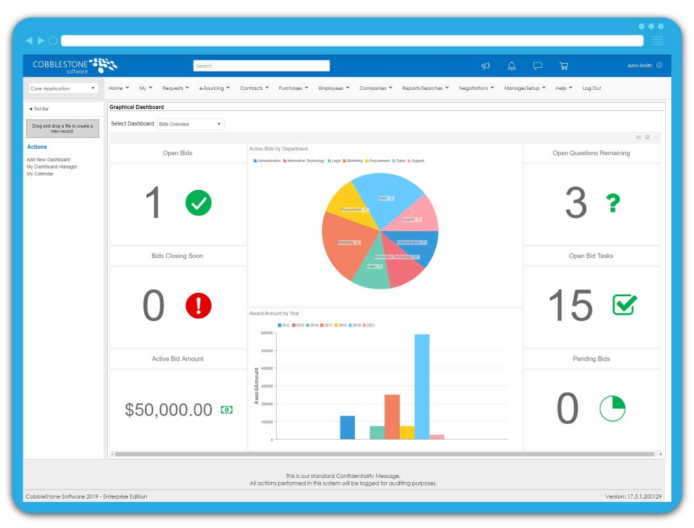 CobbleStone Software offers executive graphical dashboards.