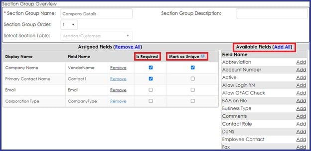 CobbleStone Software offers wizard field management for robust vendor registration configurations.