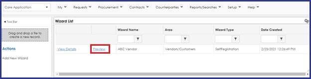 CobbleStone Software offers a preview feature on vendor registration wizards for optimal vendor management oversight.