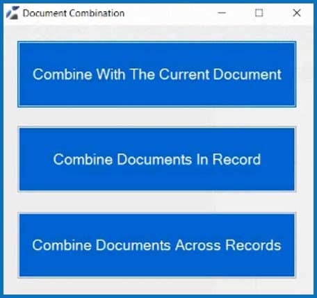 CobbleStone Software PC Helper App offers several document combination options.