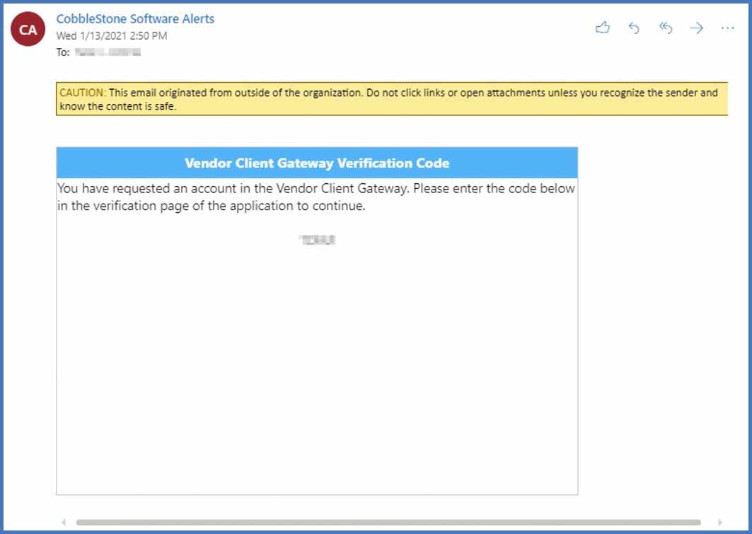 CobbleStone Software offers vendor gateway multi-factor authentication.