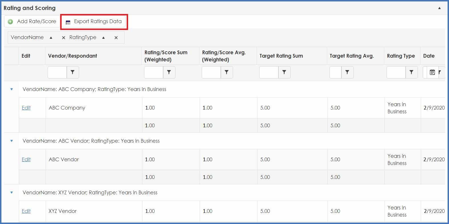 CobbleStone Software can export eSourcing software line item data.