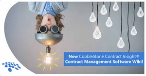 CobbleStone Software introduces the new CobbleStone Contract Insight contract management software wiki.