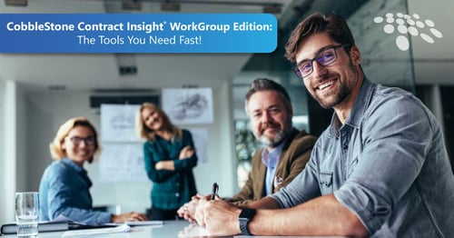 CobbleStone Software's Contract Insight WorkGroup Edition provides the tools you need fast.
