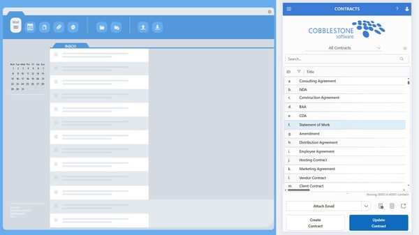CobbleStone Software Microsoft Outlook Plugin Find Contracts