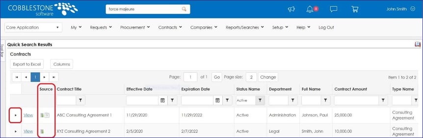 Find and download force majeure clauses in Contract Insight.