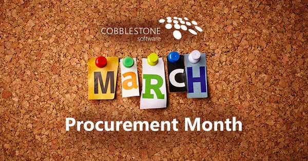 CobbleStone Software explains how to have a happy procurement month.