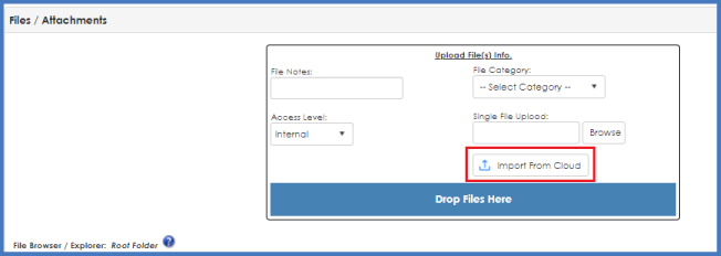 CobbleStone Software users can import their files from a cloud application.