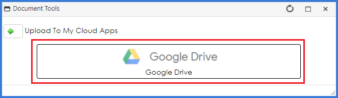 CobbleStone Software offers users the ability to upload their documents to Google Drive.