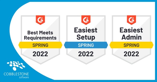 Cobblestone Software is recognized as a High Performer in G2 Spring 2022 Reports.
