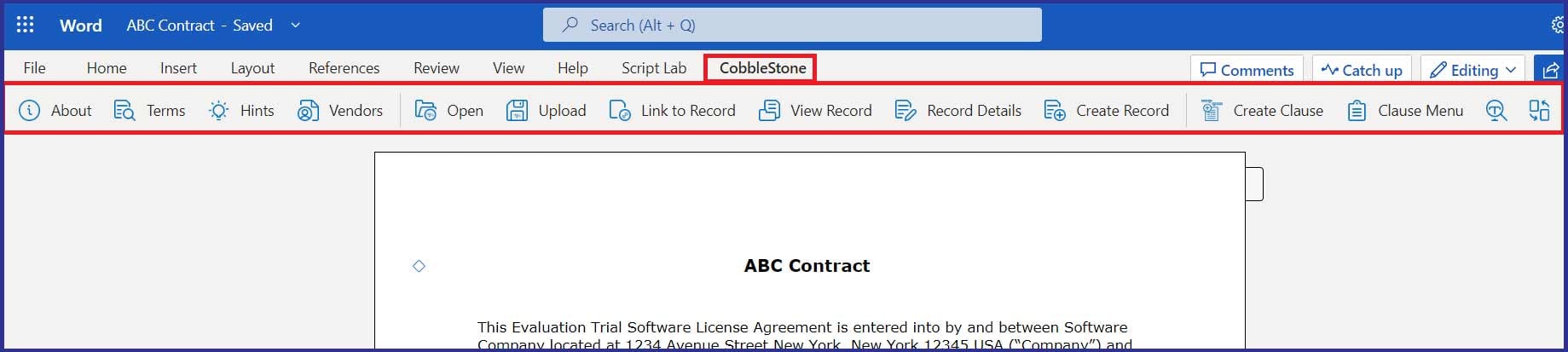 CobbleStone Software offers a user-friendly MS Word web add-in.