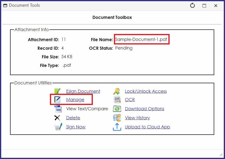 CobbleStone Software features a helpful document toolbox.