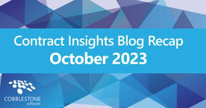 CobbleStone Software gives its October 2023 blog recap.