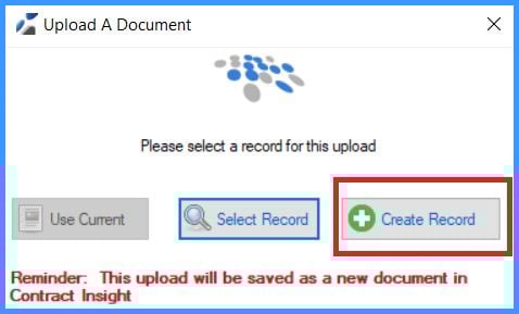 CobbleStone Software allows users to easily create records and upload documents