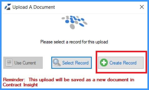 CobbleStone Software allows users to easily create records and upload documents