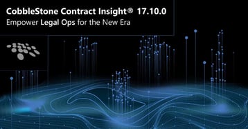 CobbleStone Software presents CobbleStone Contract Insight® Enterprise Version 17.10.0.