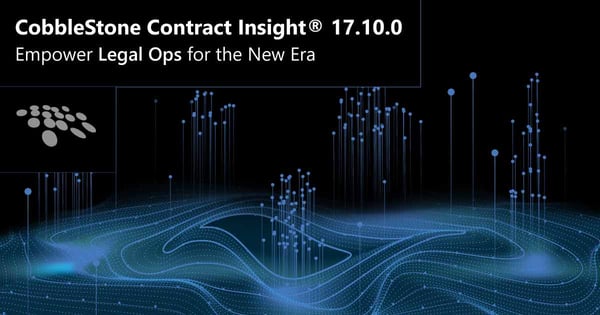 CobbleStone Software introduces CobbleStone Contract Insight® Version 17.10.0.