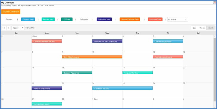CobbleStone Software offers a visually engaging user calendar.
