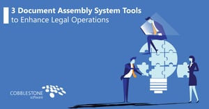 CobbleStone Software showcases three document assembly system tools to enhance legal operations.