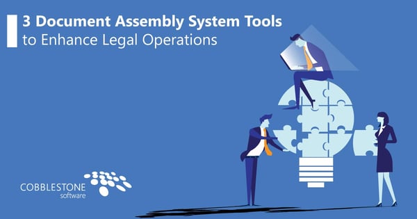 CobbleStone Software showcases three document assembly system tools to enhance legal operations.