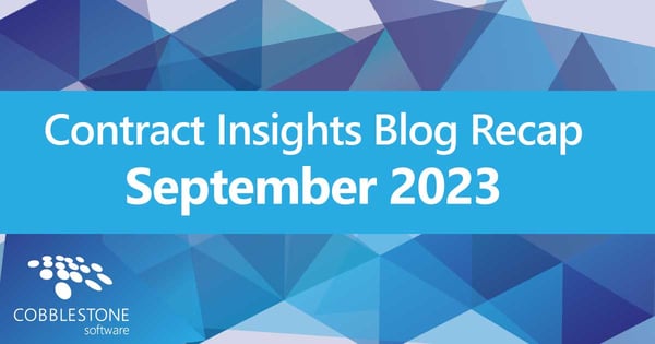 CobbleStone Software gives its September 2023 blog recap.