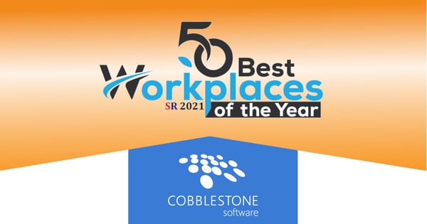 CobbleStone Software has been awarded among the 50 best workplaces of the year 2021 by The Silicon Review.