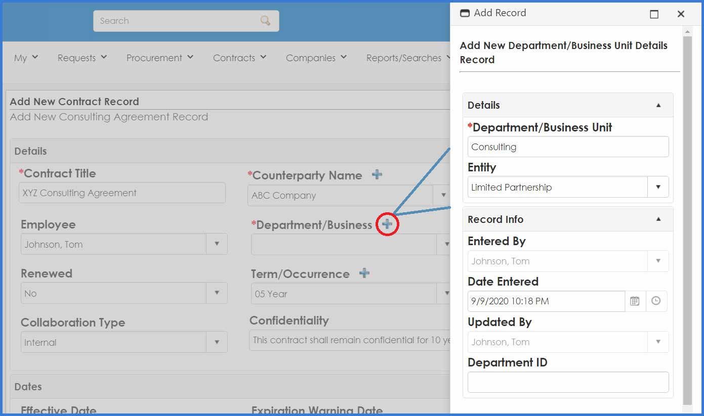 CobbleStone Software features simplified record creation.