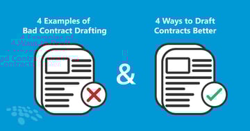 CobbleStone Software showcases 4 Examples of Bad Contract Drafting and 4 Ways to Draft Contracts Better.