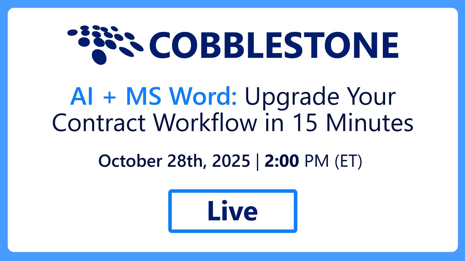 AI + MS Word: Upgrade Your Contract Workflow in 15 Minutes Webinar