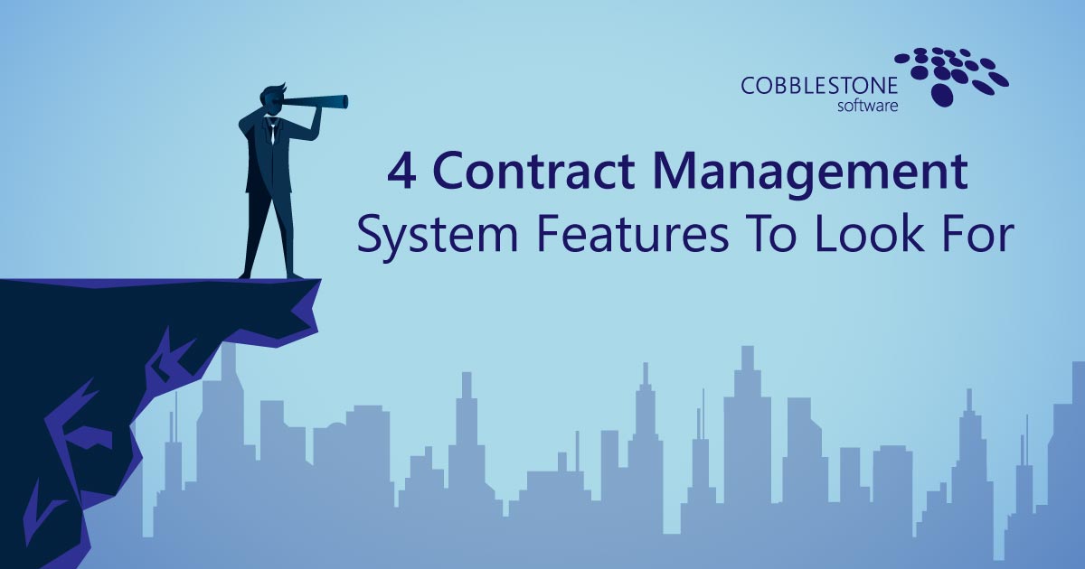 CobbleStone Software contract management system features to look out for