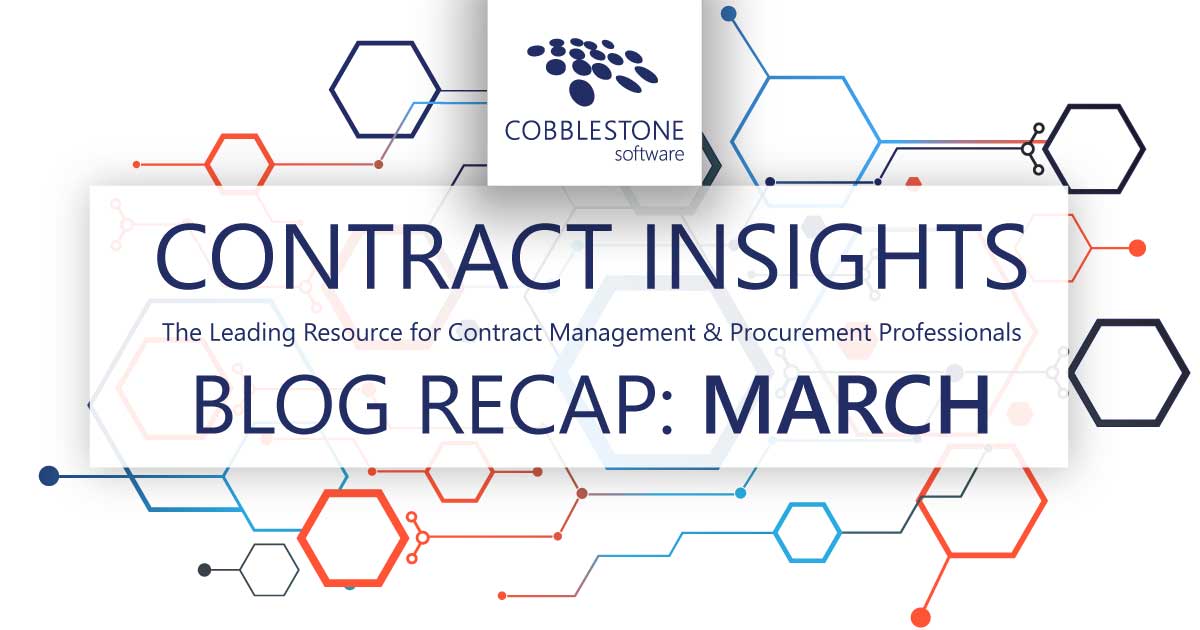 CobbleStone Software offers its March 2021 blog recap.