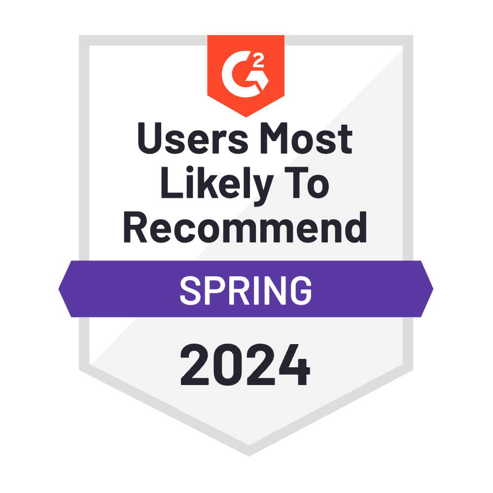 G2 - Users Most Likely To Recommend - Spring 2024
