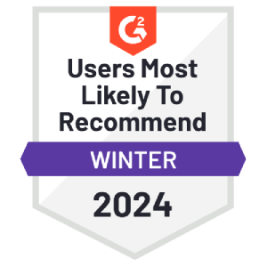 G2 - Users Most Likely To Recommend - Winter 2024