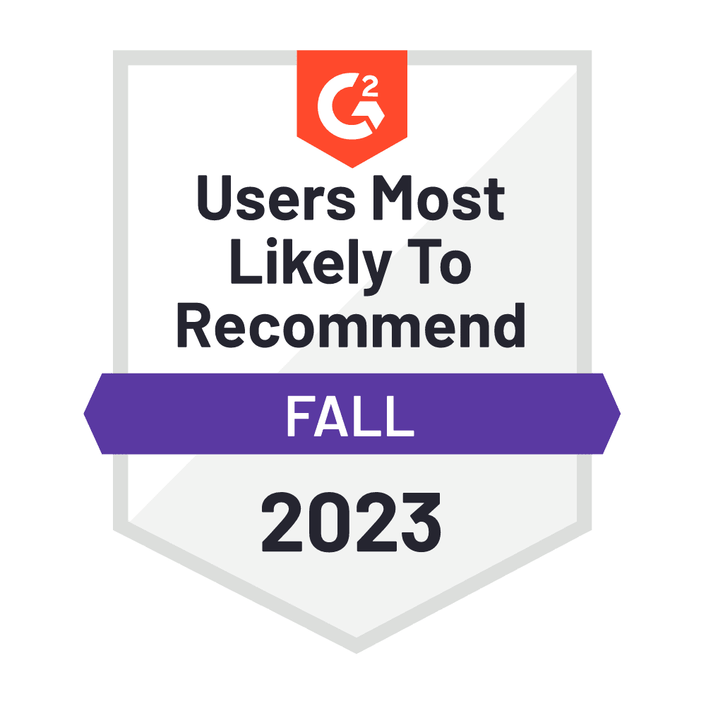 G2 - Vendor Management - Users Most Likely To Recommend - Fall 2023