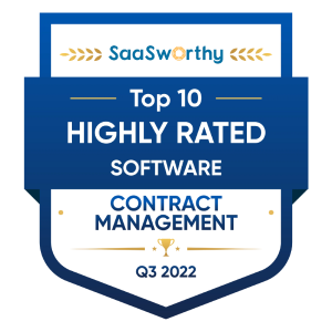 SaaSworthy Top 10 Highly Rated Software for Contract Management - Q3, 2022