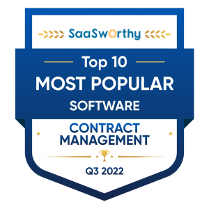 SaaSworthy Top 10 Most Popular Software for Contract Management - Q3, 2022