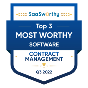 SaaSworthy Top 3 Most Worthy Software for Contract Management - Q3, 2022