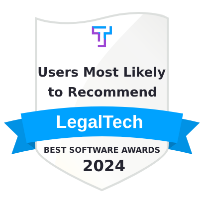 Theorem LegalTech - Users Most Likely to Recommend - Best Software Awards 2024