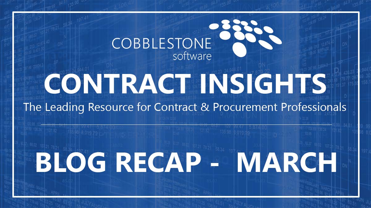 CobbleStone Software Blog Recap March 2019