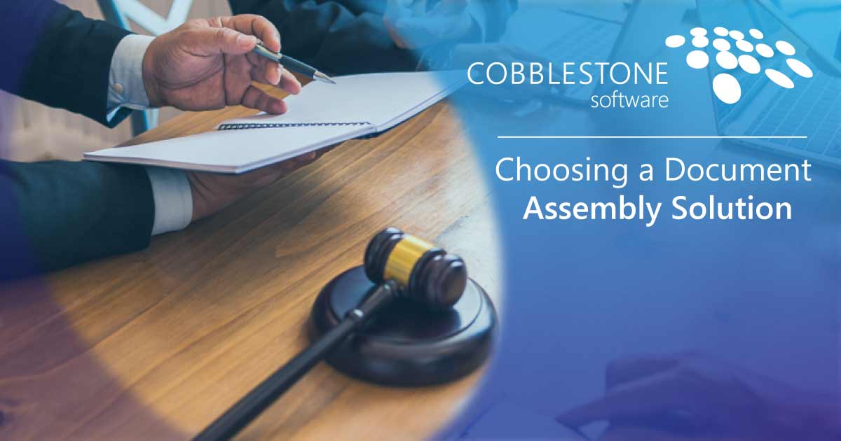 CobbleStone's trusted software helps legal teams with document assembly.
