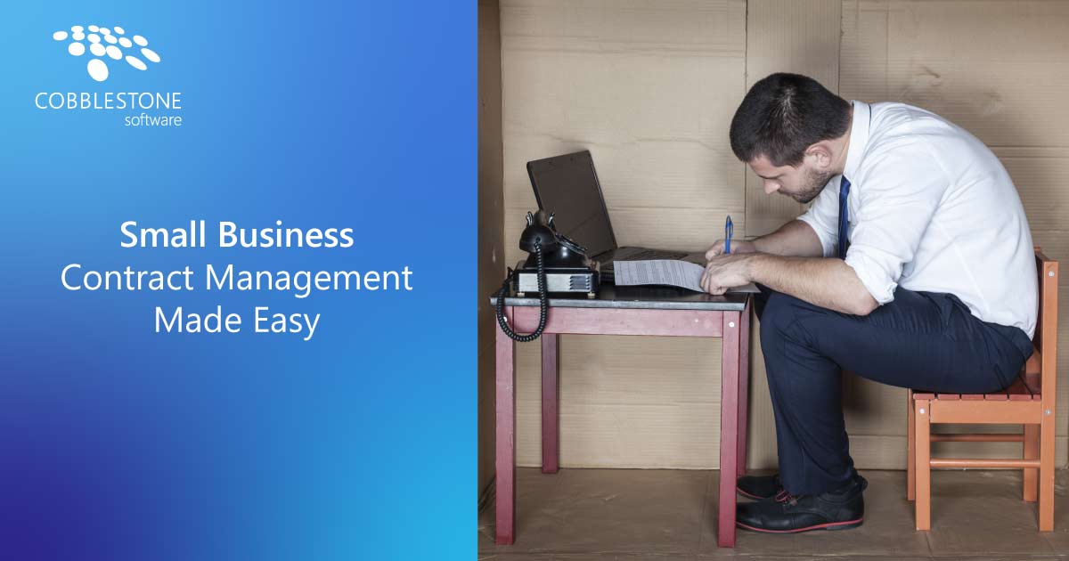 CobbleStone Software improves small business contract management.