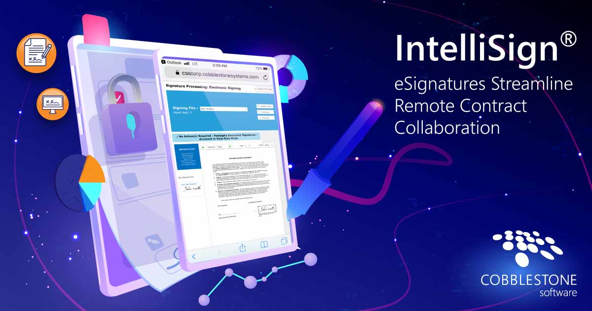 CobbleStone Software showcases how IntelliSign eSignatures can streamline remote contract collaboration.